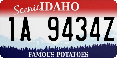ID license plate 1A9434Z