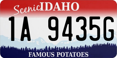 ID license plate 1A9435G