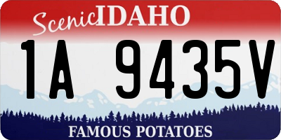 ID license plate 1A9435V