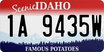 ID license plate 1A9435W