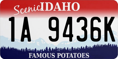 ID license plate 1A9436K