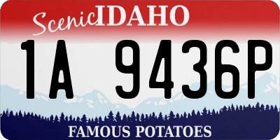 ID license plate 1A9436P