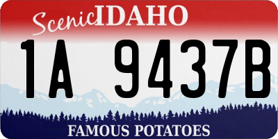 ID license plate 1A9437B