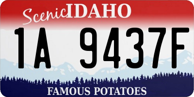ID license plate 1A9437F