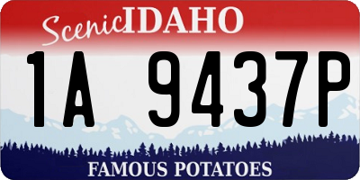 ID license plate 1A9437P