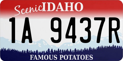 ID license plate 1A9437R