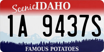 ID license plate 1A9437S