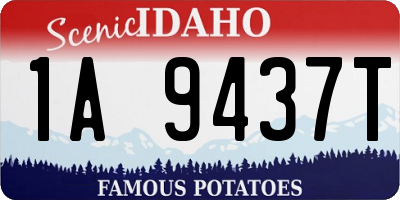 ID license plate 1A9437T