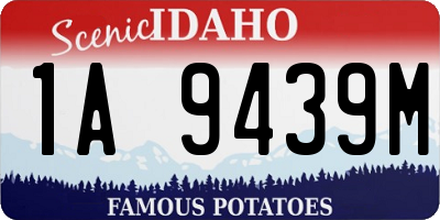 ID license plate 1A9439M