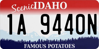 ID license plate 1A9440N