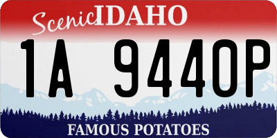 ID license plate 1A9440P