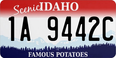 ID license plate 1A9442C