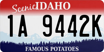 ID license plate 1A9442K