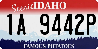 ID license plate 1A9442P