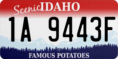 ID license plate 1A9443F