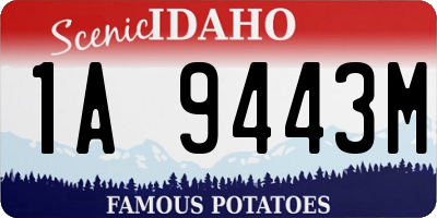 ID license plate 1A9443M