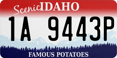 ID license plate 1A9443P