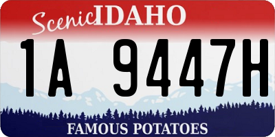 ID license plate 1A9447H