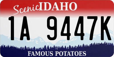 ID license plate 1A9447K