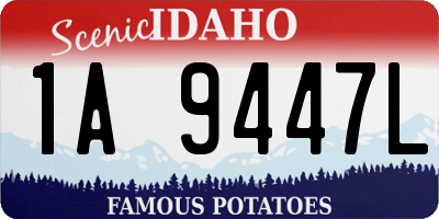 ID license plate 1A9447L