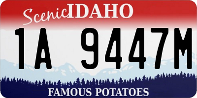 ID license plate 1A9447M