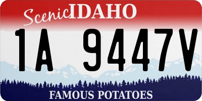 ID license plate 1A9447V