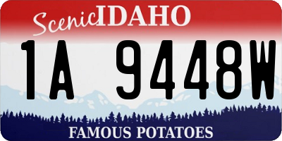 ID license plate 1A9448W