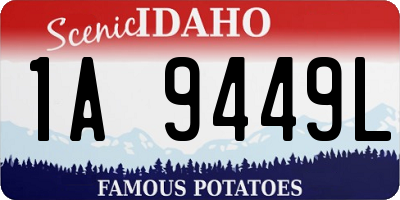 ID license plate 1A9449L