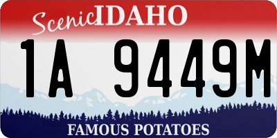 ID license plate 1A9449M