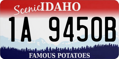 ID license plate 1A9450B