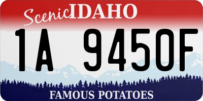 ID license plate 1A9450F
