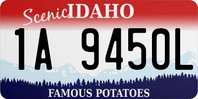 ID license plate 1A9450L