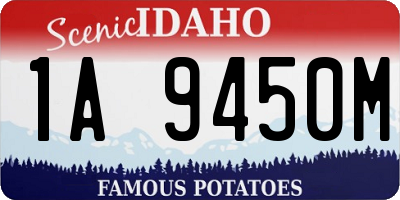 ID license plate 1A9450M