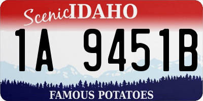 ID license plate 1A9451B