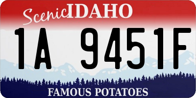 ID license plate 1A9451F