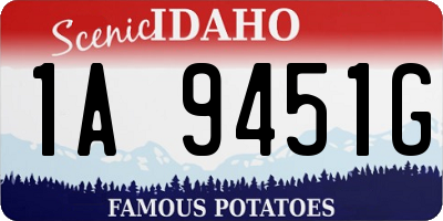 ID license plate 1A9451G