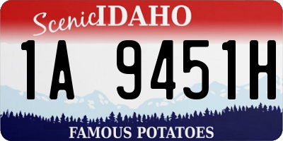 ID license plate 1A9451H