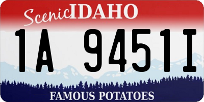 ID license plate 1A9451I