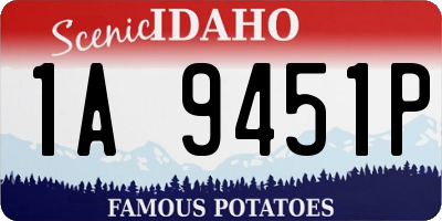 ID license plate 1A9451P
