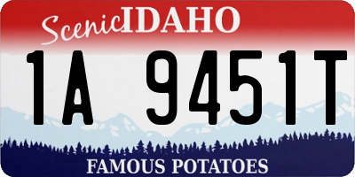 ID license plate 1A9451T