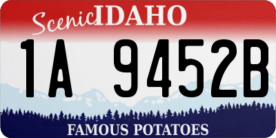 ID license plate 1A9452B