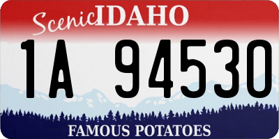 ID license plate 1A9453O