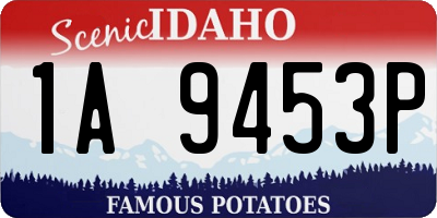 ID license plate 1A9453P