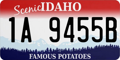 ID license plate 1A9455B