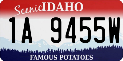 ID license plate 1A9455W