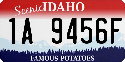 ID license plate 1A9456F
