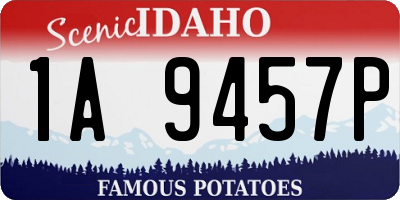 ID license plate 1A9457P