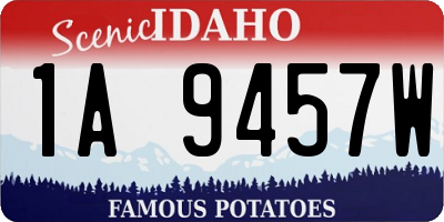 ID license plate 1A9457W