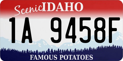 ID license plate 1A9458F