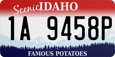 ID license plate 1A9458P